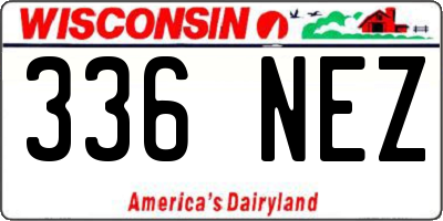 WI license plate 336NEZ