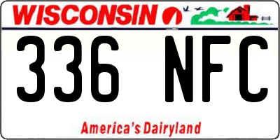 WI license plate 336NFC