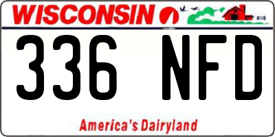 WI license plate 336NFD