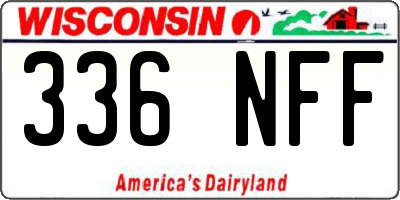 WI license plate 336NFF
