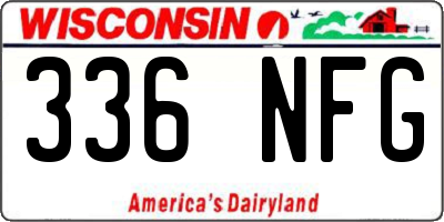 WI license plate 336NFG