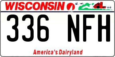 WI license plate 336NFH