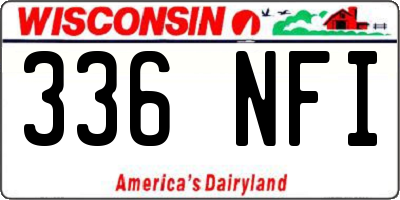 WI license plate 336NFI