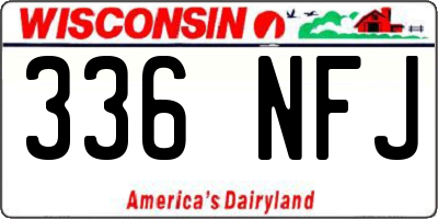 WI license plate 336NFJ