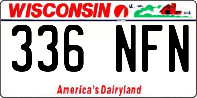 WI license plate 336NFN