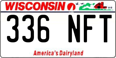 WI license plate 336NFT