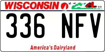 WI license plate 336NFV