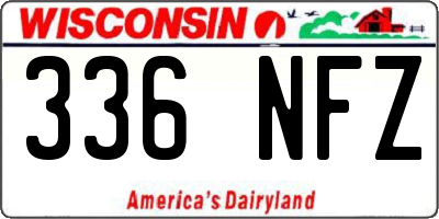 WI license plate 336NFZ