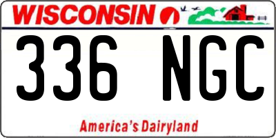 WI license plate 336NGC