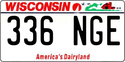WI license plate 336NGE