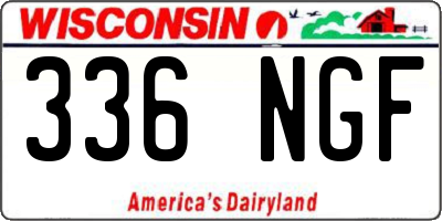 WI license plate 336NGF