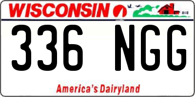 WI license plate 336NGG