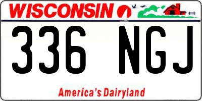 WI license plate 336NGJ