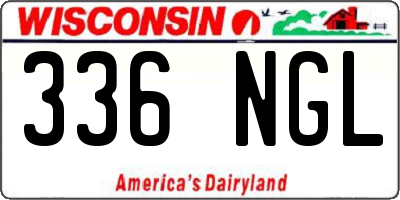 WI license plate 336NGL