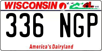 WI license plate 336NGP