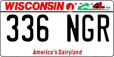 WI license plate 336NGR