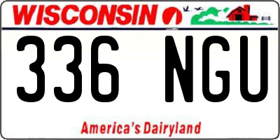 WI license plate 336NGU