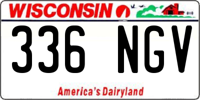 WI license plate 336NGV