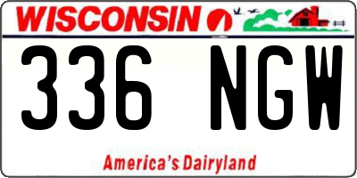 WI license plate 336NGW