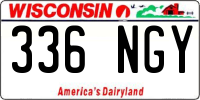 WI license plate 336NGY