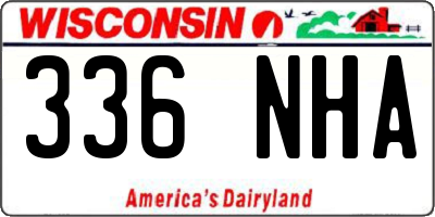 WI license plate 336NHA