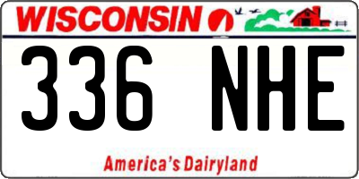 WI license plate 336NHE