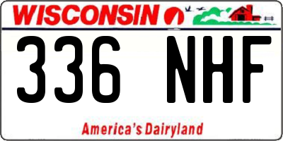 WI license plate 336NHF