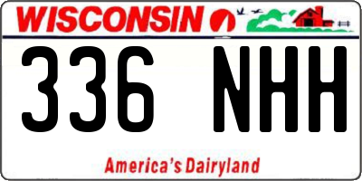 WI license plate 336NHH
