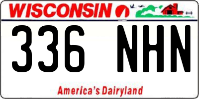 WI license plate 336NHN