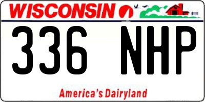 WI license plate 336NHP