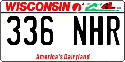 WI license plate 336NHR