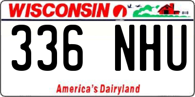 WI license plate 336NHU
