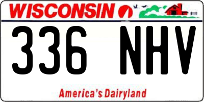WI license plate 336NHV