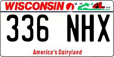 WI license plate 336NHX