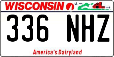 WI license plate 336NHZ