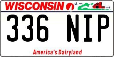 WI license plate 336NIP
