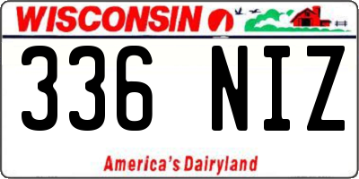 WI license plate 336NIZ