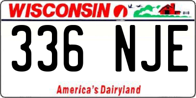 WI license plate 336NJE