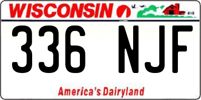 WI license plate 336NJF