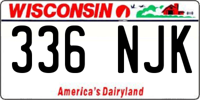 WI license plate 336NJK