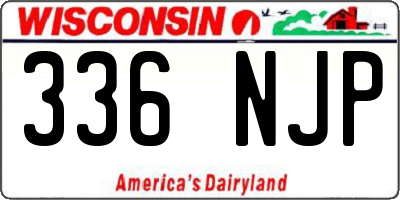 WI license plate 336NJP