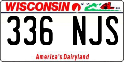 WI license plate 336NJS
