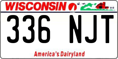 WI license plate 336NJT