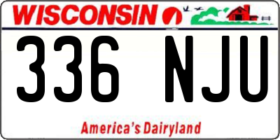 WI license plate 336NJU