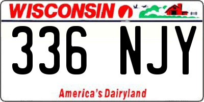 WI license plate 336NJY