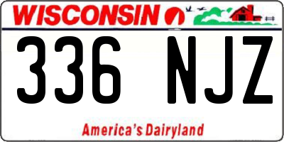 WI license plate 336NJZ