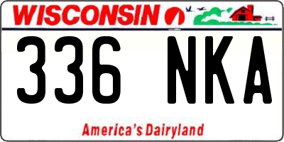 WI license plate 336NKA