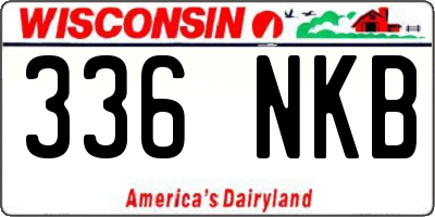 WI license plate 336NKB