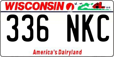 WI license plate 336NKC
