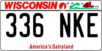 WI license plate 336NKE